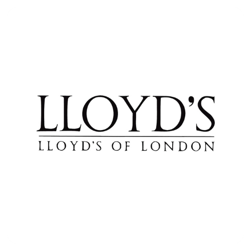 Lloyd's of London logo with the text 'LLOYD'S' in large capital letters and 'LLOYD'S OF LONDON' written below in smaller capital letters, centered on a light gray background with rounded corners.